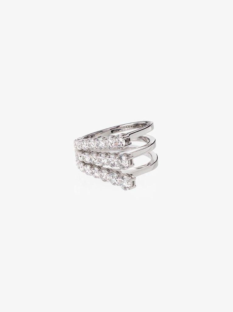 18k White Gold Aria Fan Diamond Ring