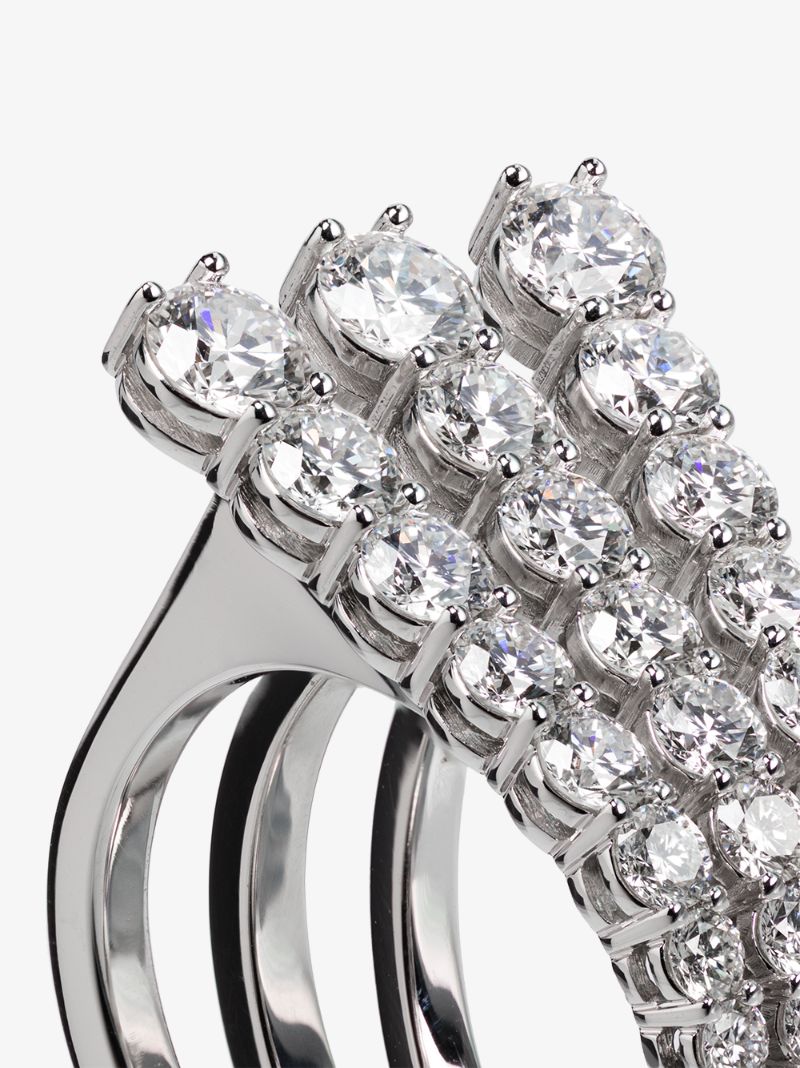 18k White Gold Aria Fan Diamond Ring