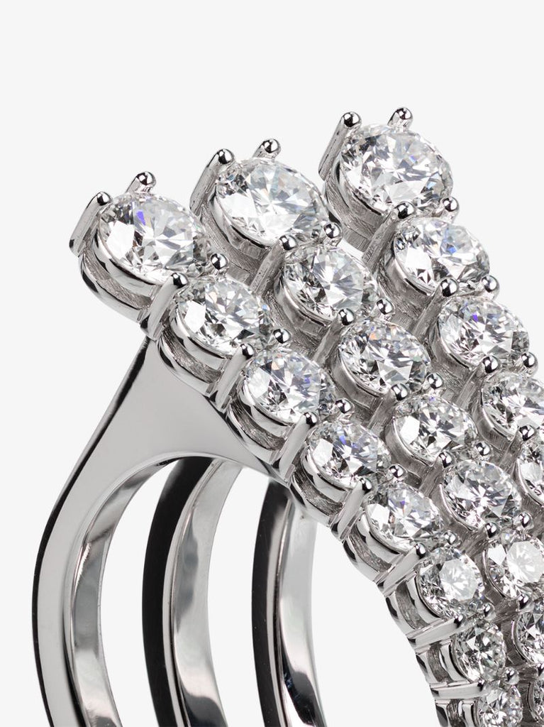 18k White Gold Aria Fan Diamond Ring