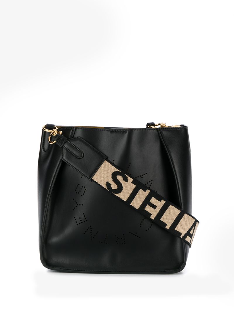 Black Stella Mccartney Logo Mini Cross Body Bag