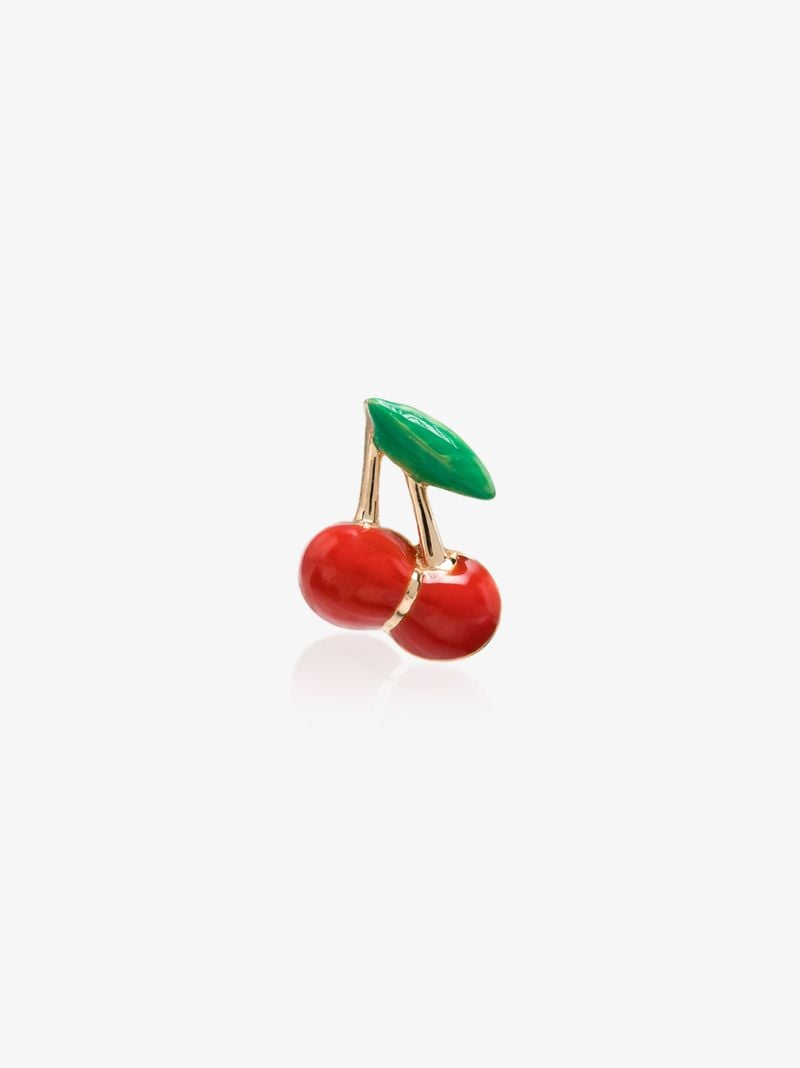 14k Yellow Gold Cherry Earring