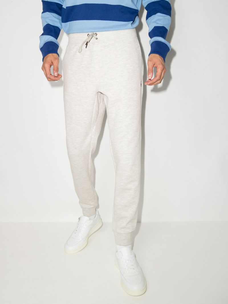 Grey Logo Tapered Track Pants