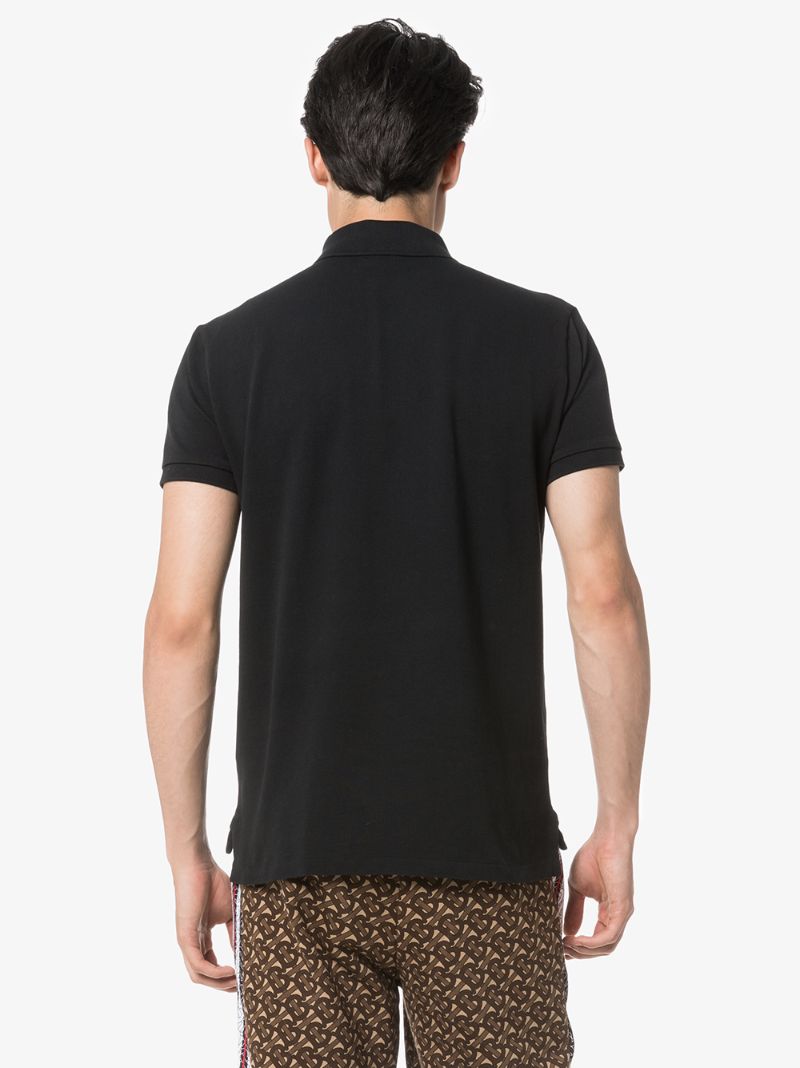 Black Embroidered Logo Polo Shirt