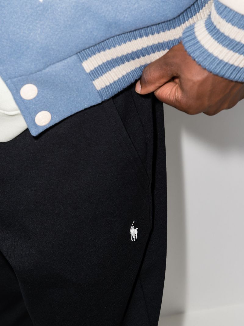 Black Logo Tapered Track Pants