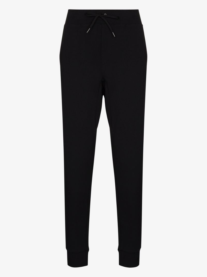 Black Logo Tapered Track Pants