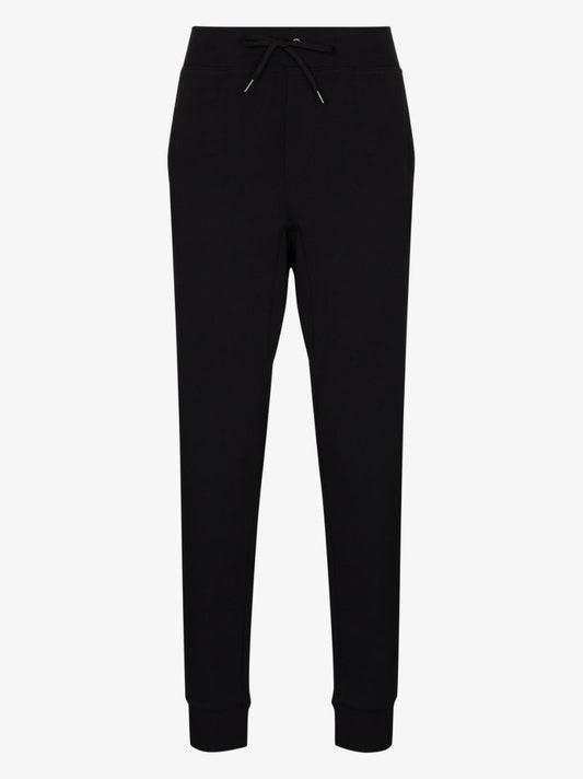 Black Logo Tapered Track Pants
