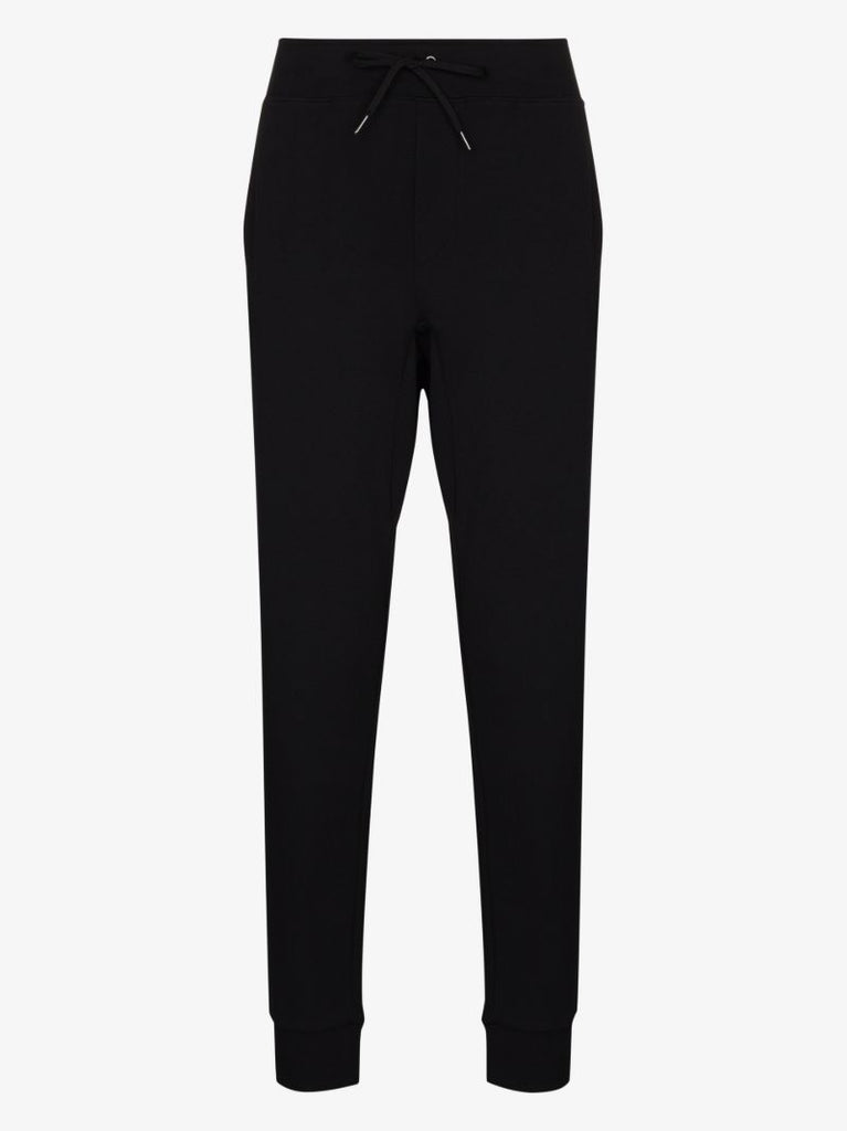 Black Logo Tapered Track Pants