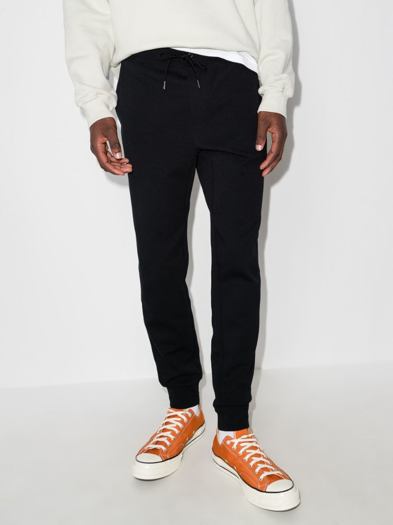 Black Logo Tapered Track Pants