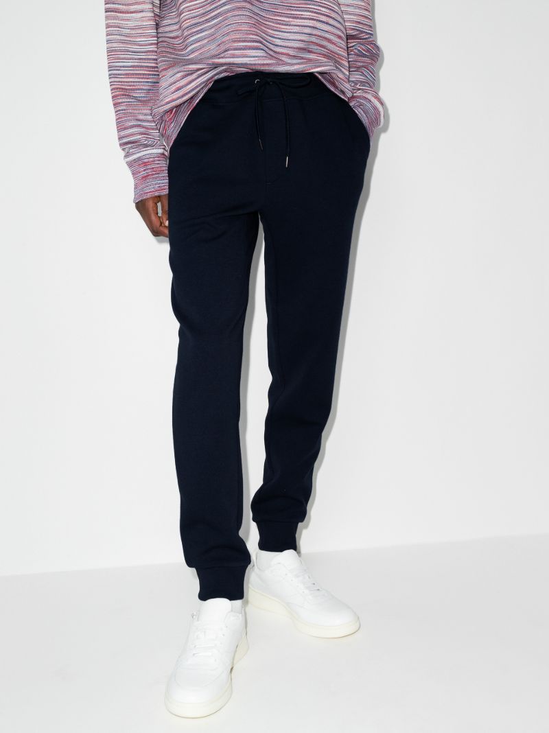 Blue Logo Tapered Track Pants