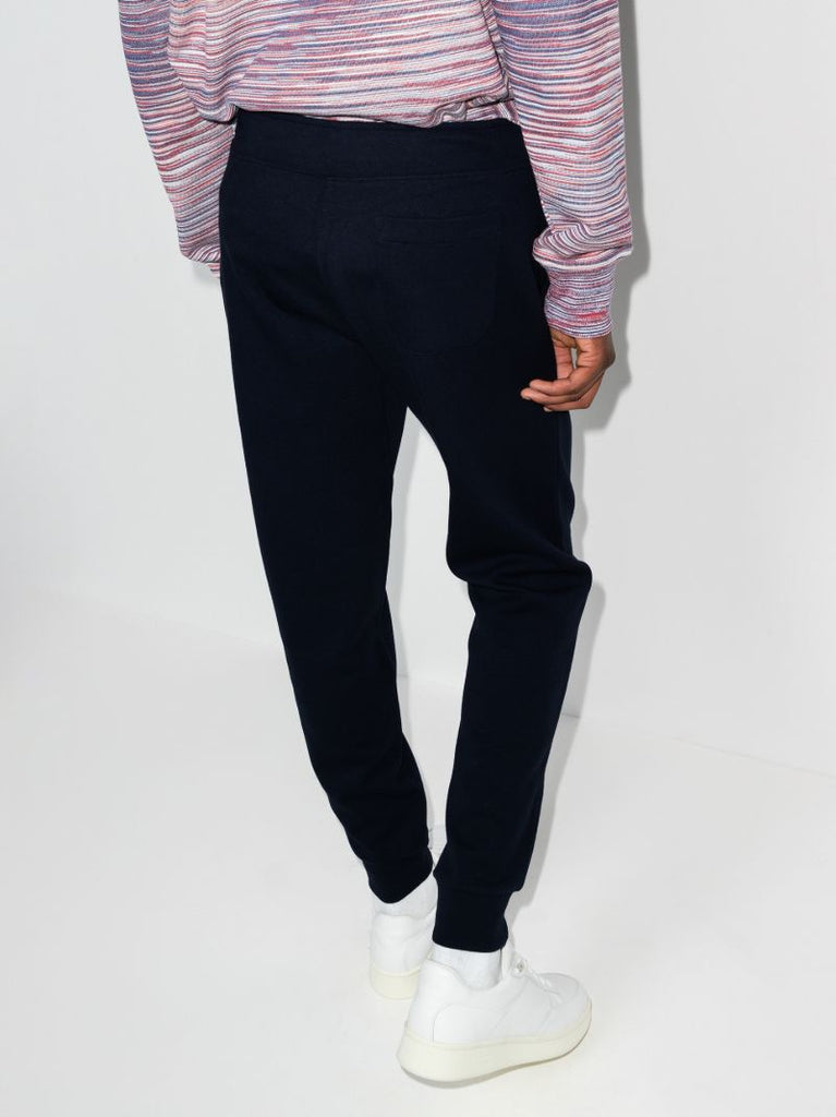 Blue Logo Tapered Track Pants
