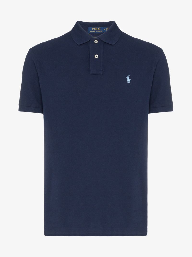 Logo Embroidered Cotton Polo Shirt