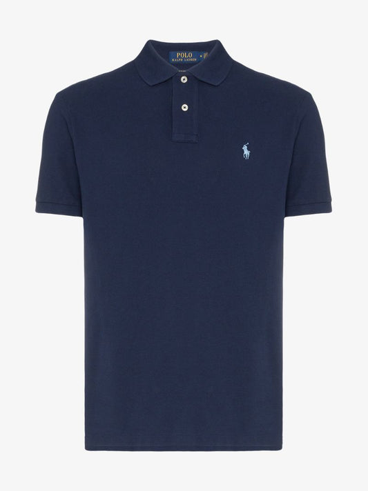 Logo Embroidered Cotton Polo Shirt