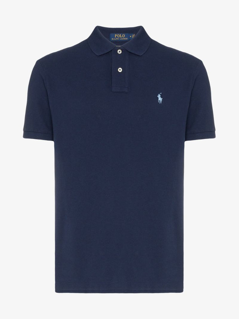 Logo Embroidered Cotton Polo Shirt
