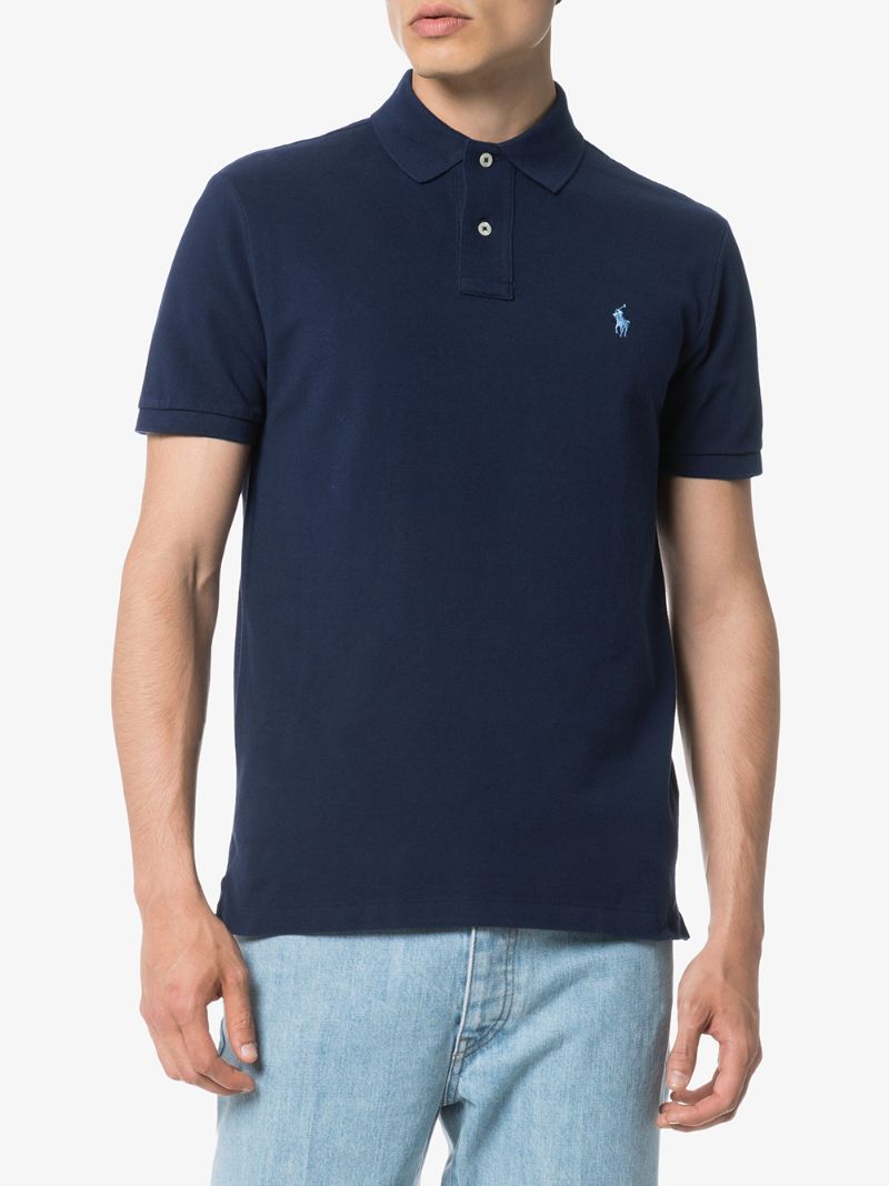 Logo Embroidered Cotton Polo Shirt