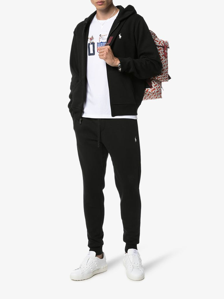 Black Polo Pony Hoodie