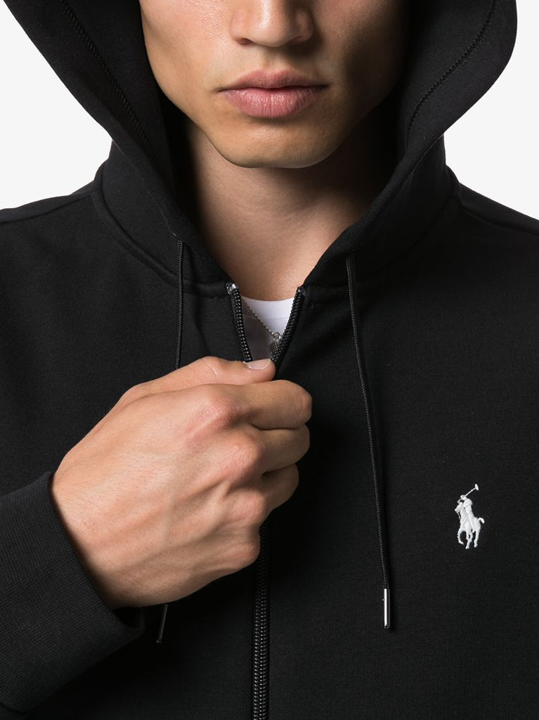 Black Polo Pony Hoodie