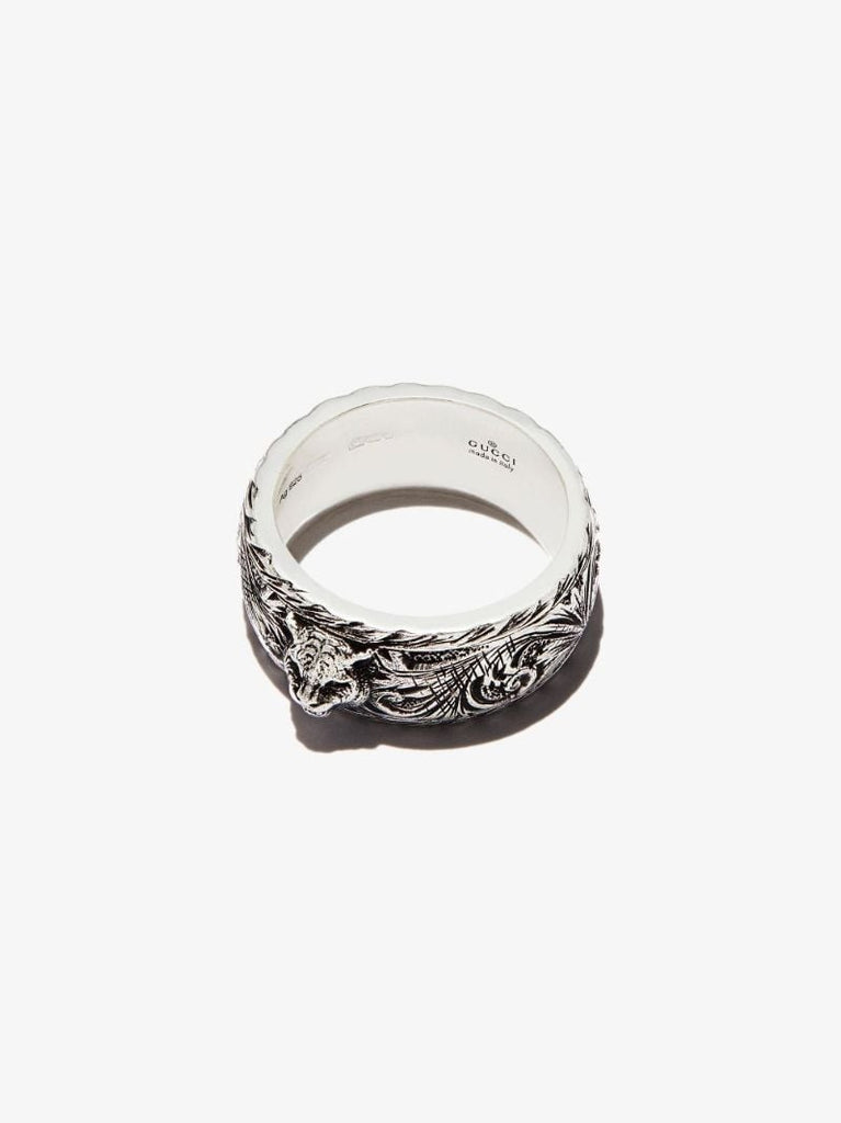 Sterling Silver Feline Head Ring