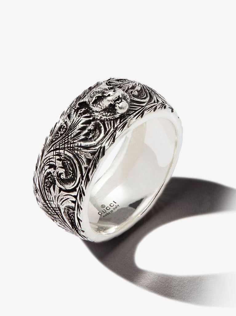 Sterling Silver Feline Head Ring