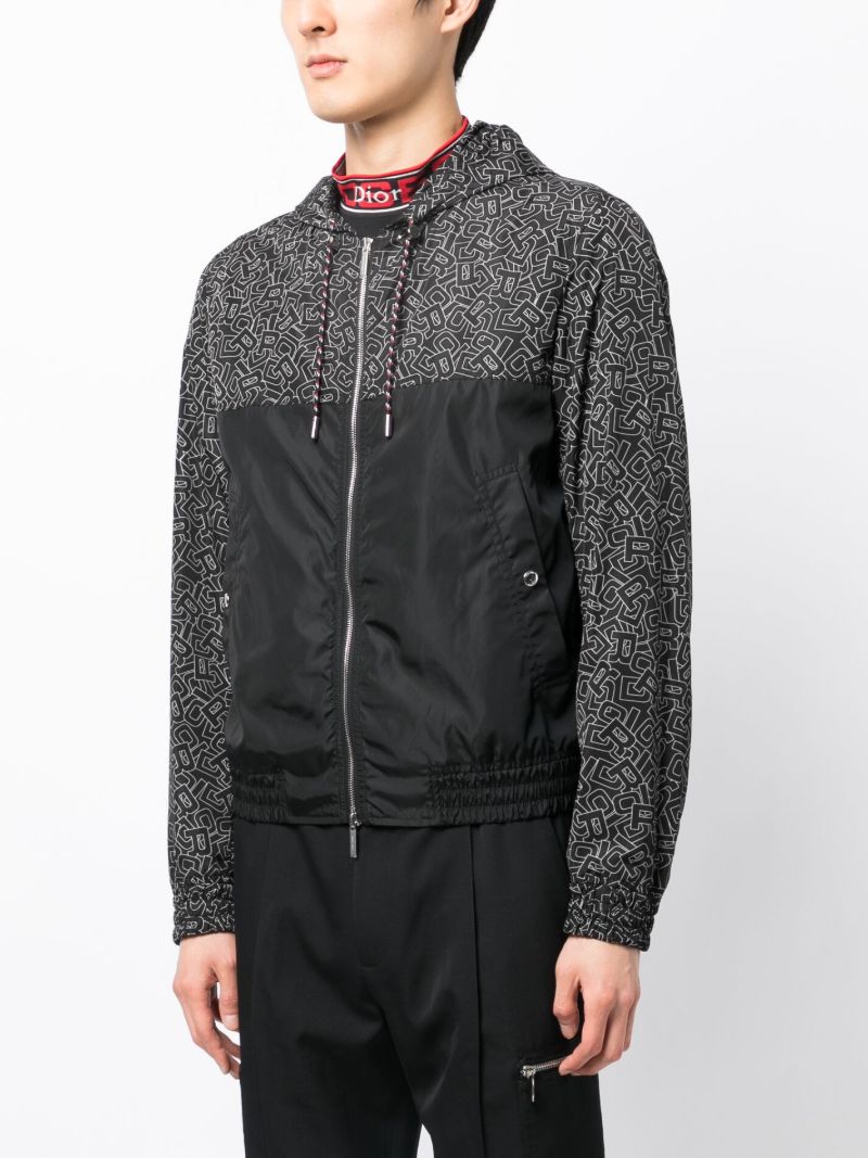 Dior Ao Logo Hd Zip Jkt Blk