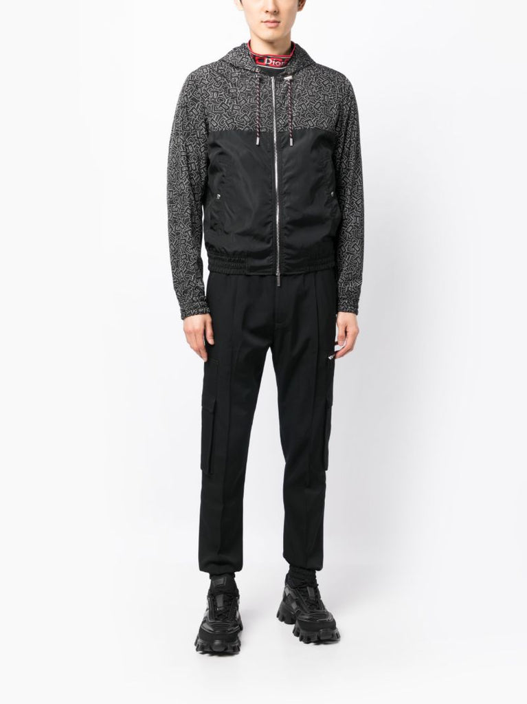Dior Ao Logo Hd Zip Jkt Blk