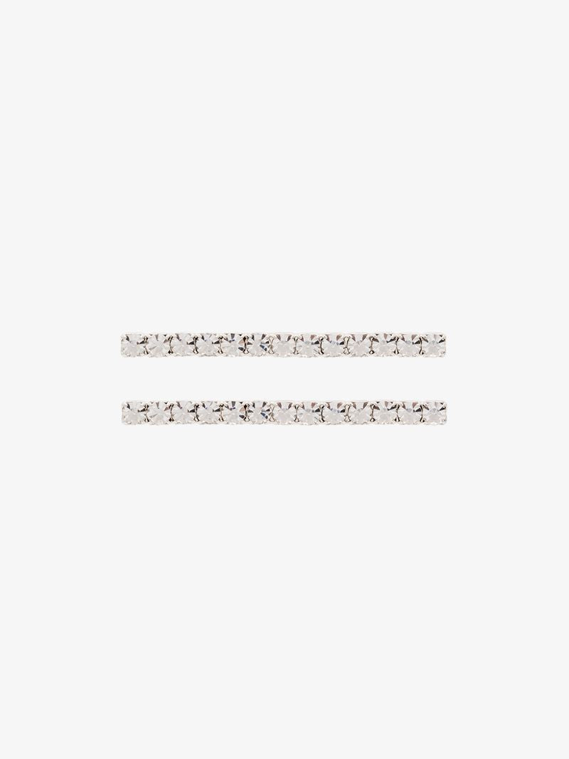 Silver Tone Gwen Crystal Set of Hair Clips