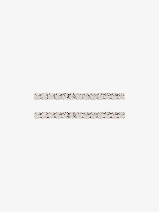 Silver Tone Gwen Crystal Set of Hair Clips