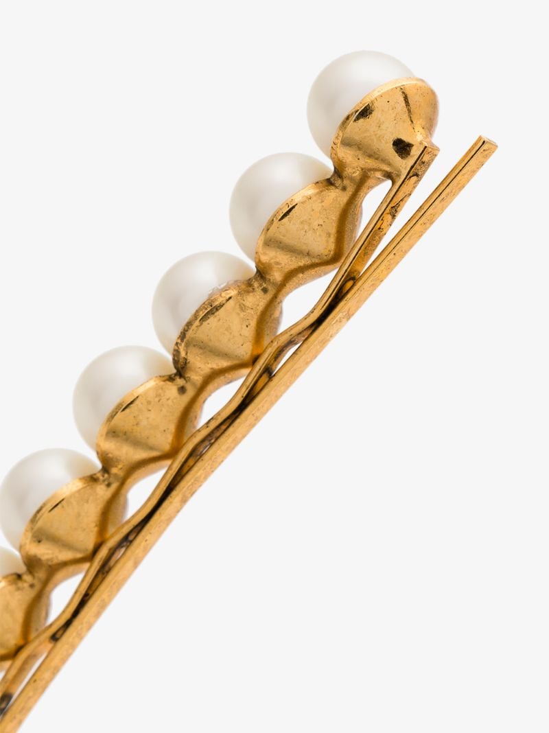 Gold Tone Gracie Pearl Set of Hair Clips