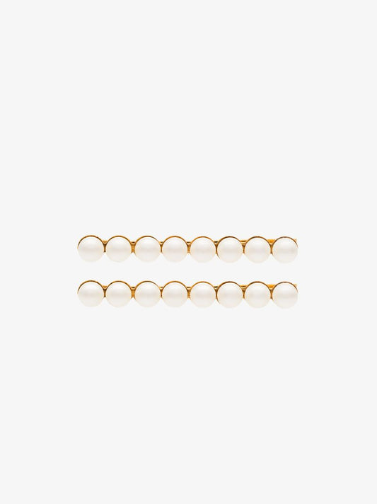 Gold Tone Gracie Pearl Set of Hair Clips