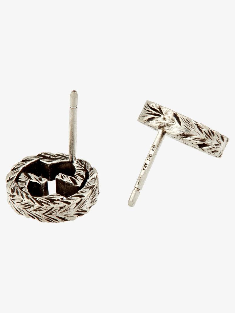 Sterling Silver Interlocking G Stud Earrings