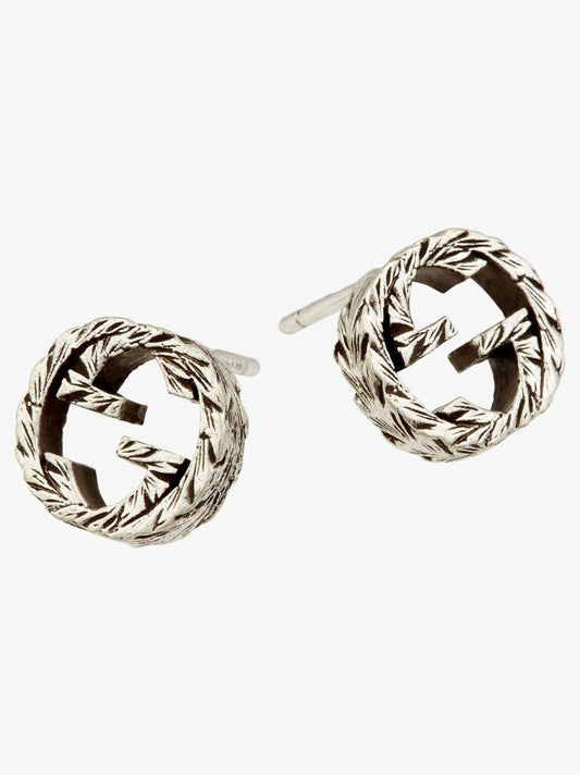 Sterling Silver Interlocking G Stud Earrings