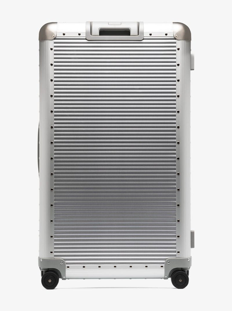 Silver Tone Bank S Spinner 84 Suitcase