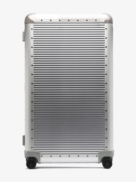 Silver Tone Bank S Spinner 84 Suitcase