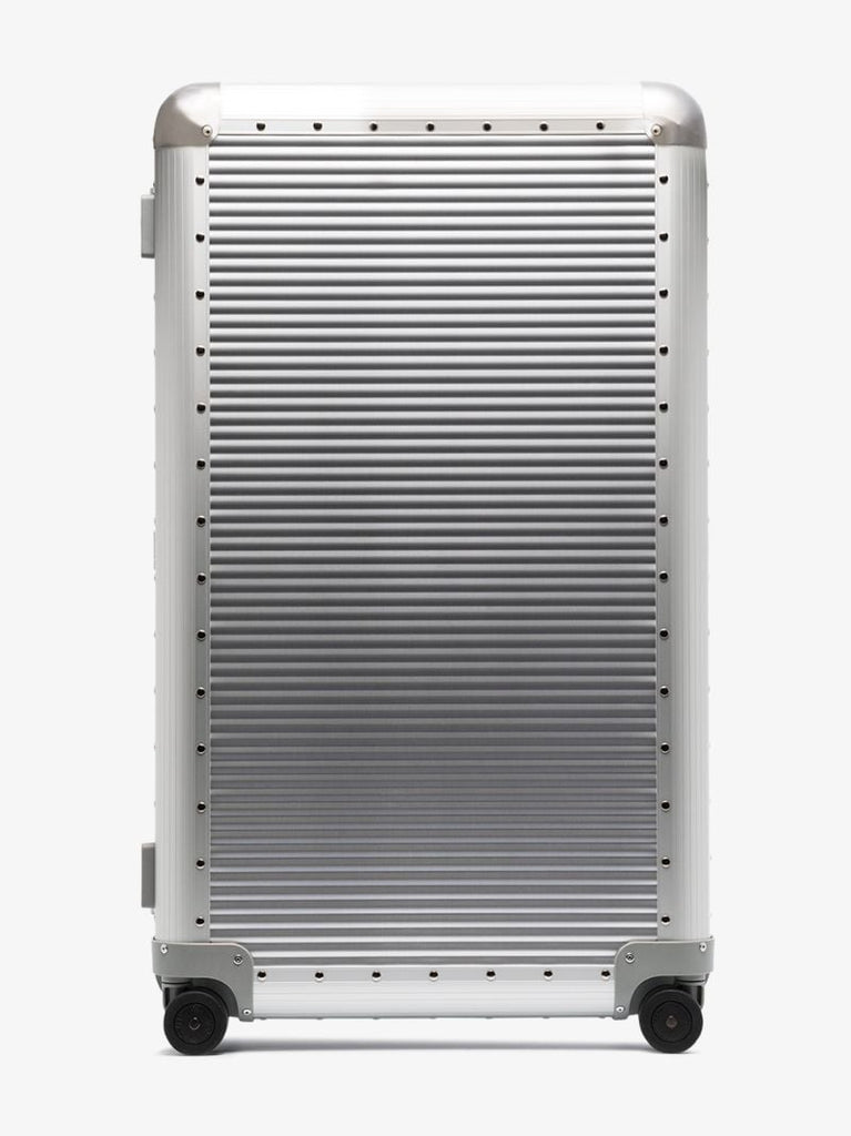 Silver Tone Bank S Spinner 84 Suitcase