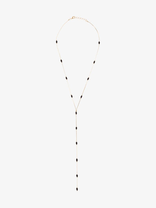 14k Yellow Gold Bead Drop Necklace