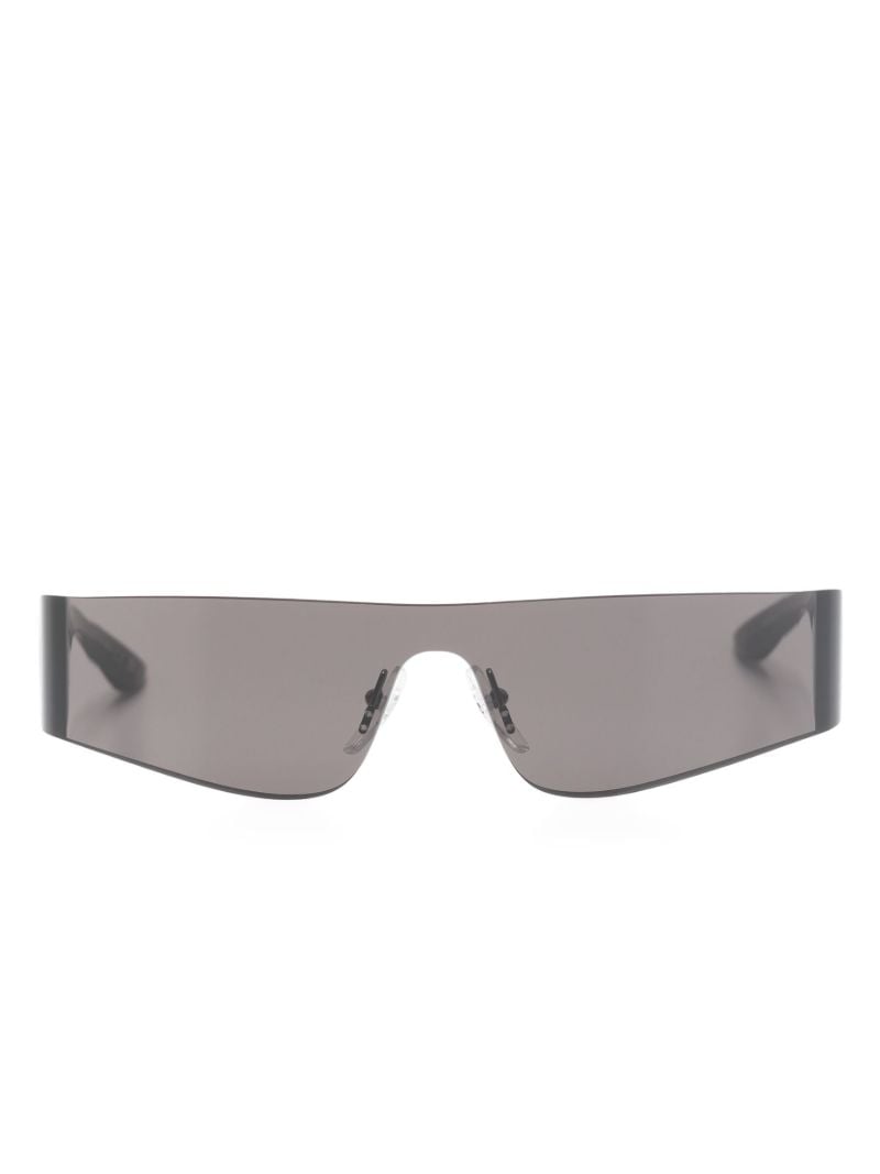 Black Mono Rectangle Sunglasses