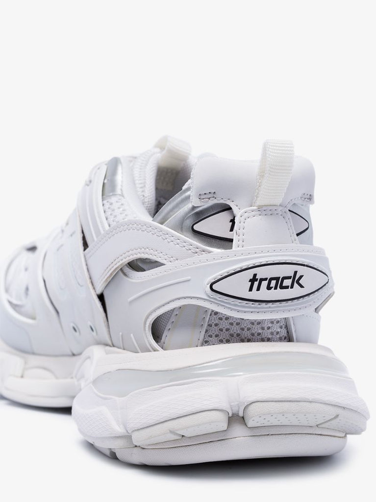 White Track Reflective Sneakers