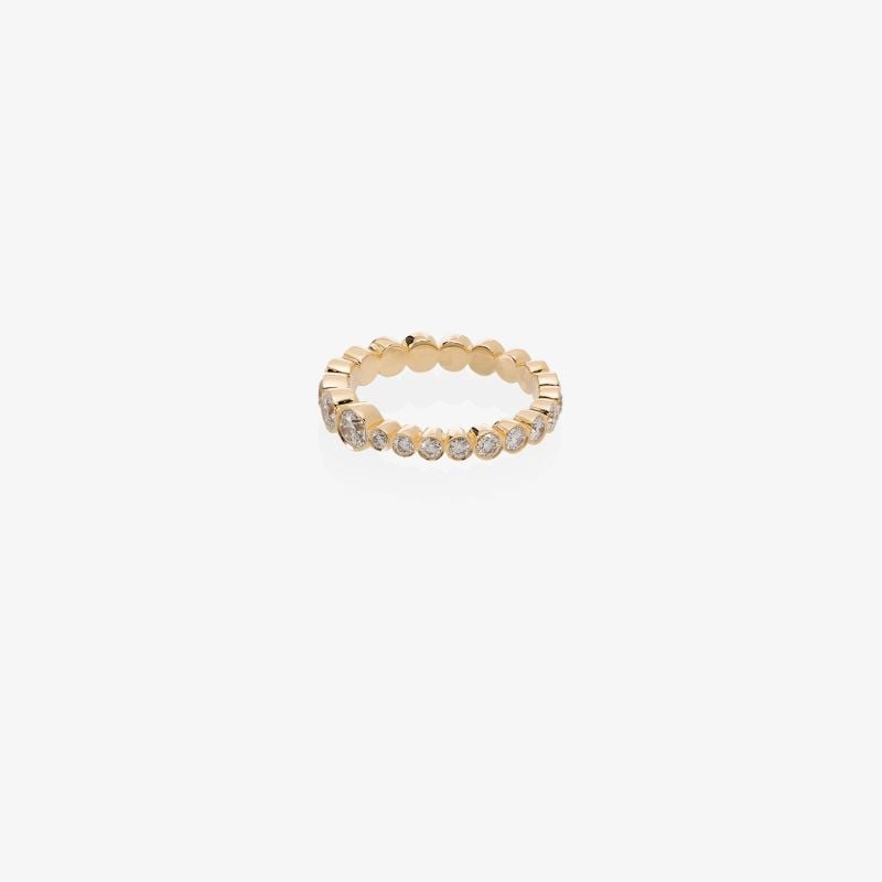 18k Yellow Gold Croissant Diamond Ring