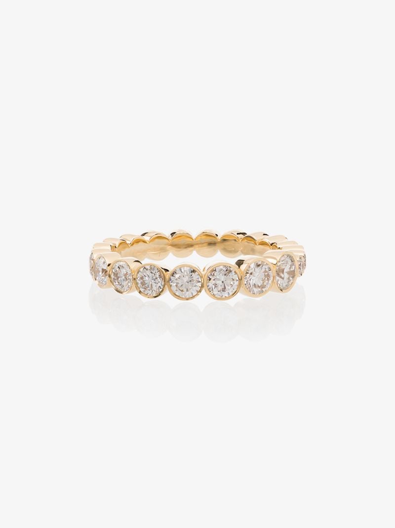 18k Yellow Gold Croissant Diamond Ring