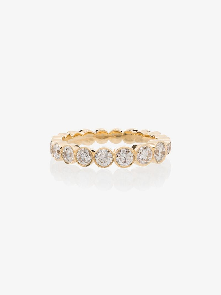 18k Yellow Gold Croissant Diamond Ring