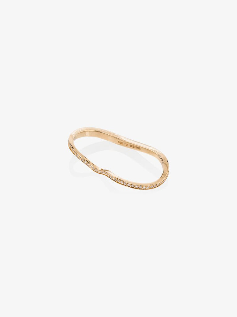 18k Yellow Gold Alessi Diamond Double Ring