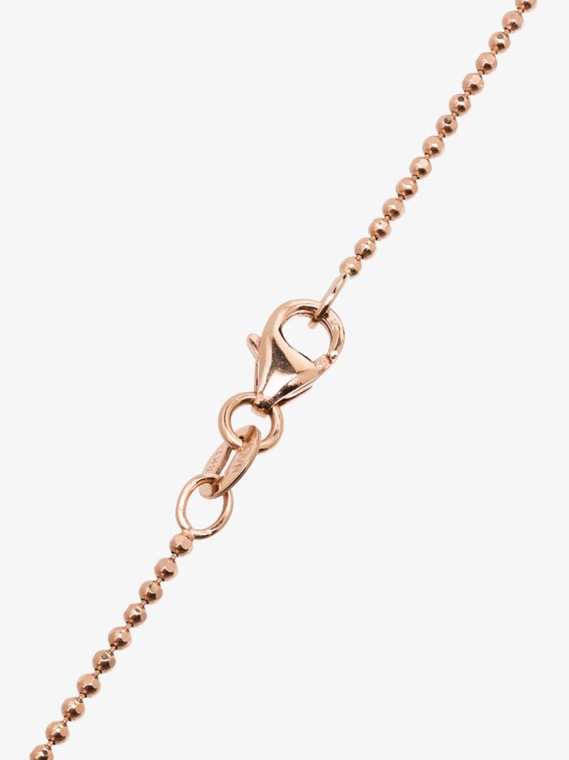 18k Rose Gold Leaf Diamond Necklace
