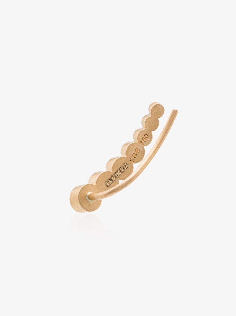 18k Yellow Gold Petit Croissant Diamond Earring