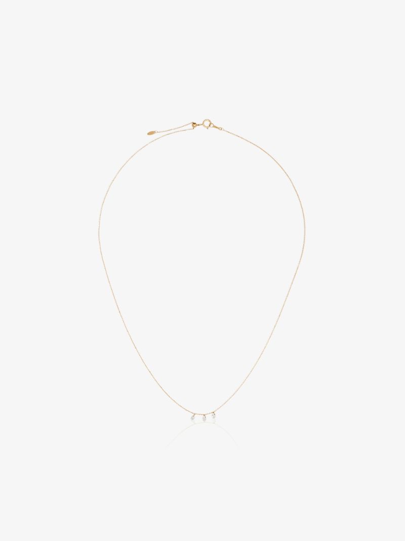 18k Yellow Gold Diamond Charm Necklace
