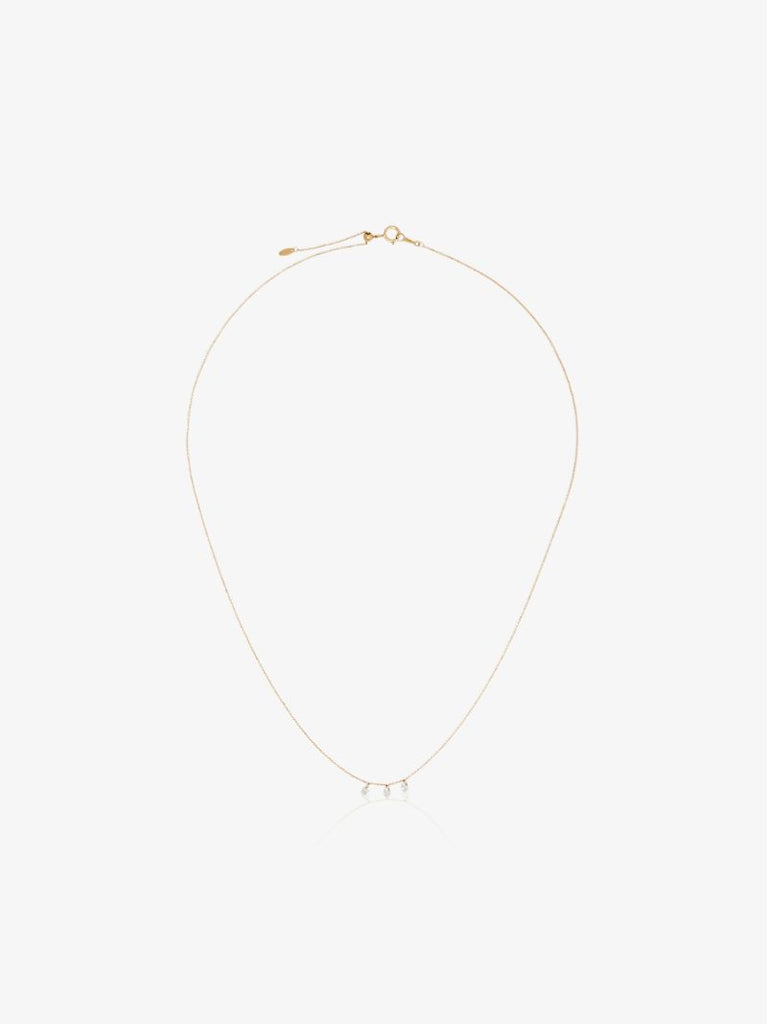 18k Yellow Gold Diamond Charm Necklace