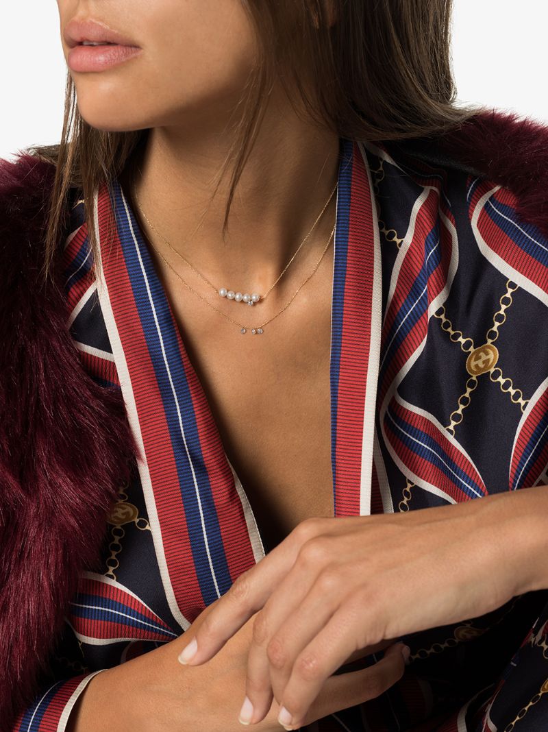 18k Yellow Gold Diamond Charm Necklace