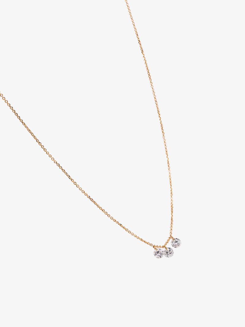 18k Yellow Gold Diamond Charm Necklace