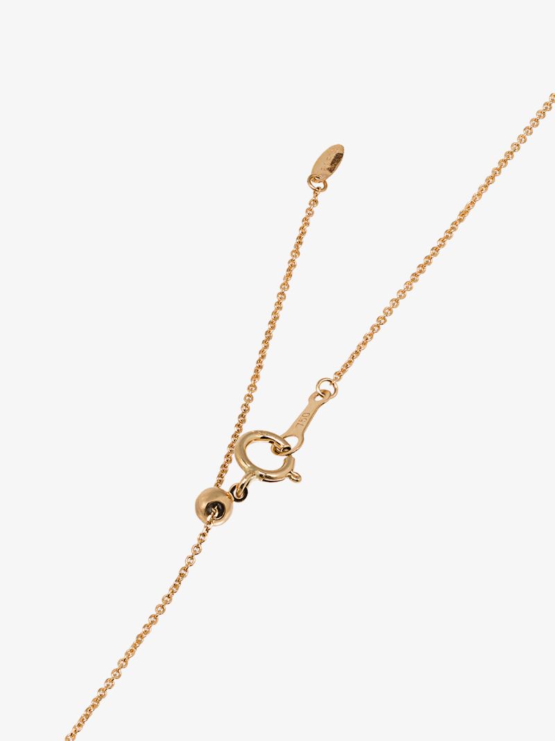 18k Yellow Gold Diamond Charm Necklace