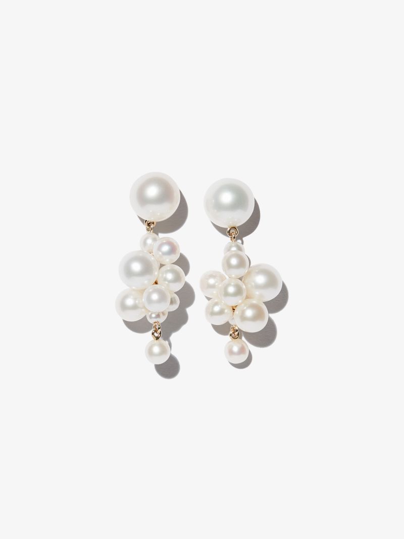 14k Yellow Gold Botticelli Pearl Drop Earrings