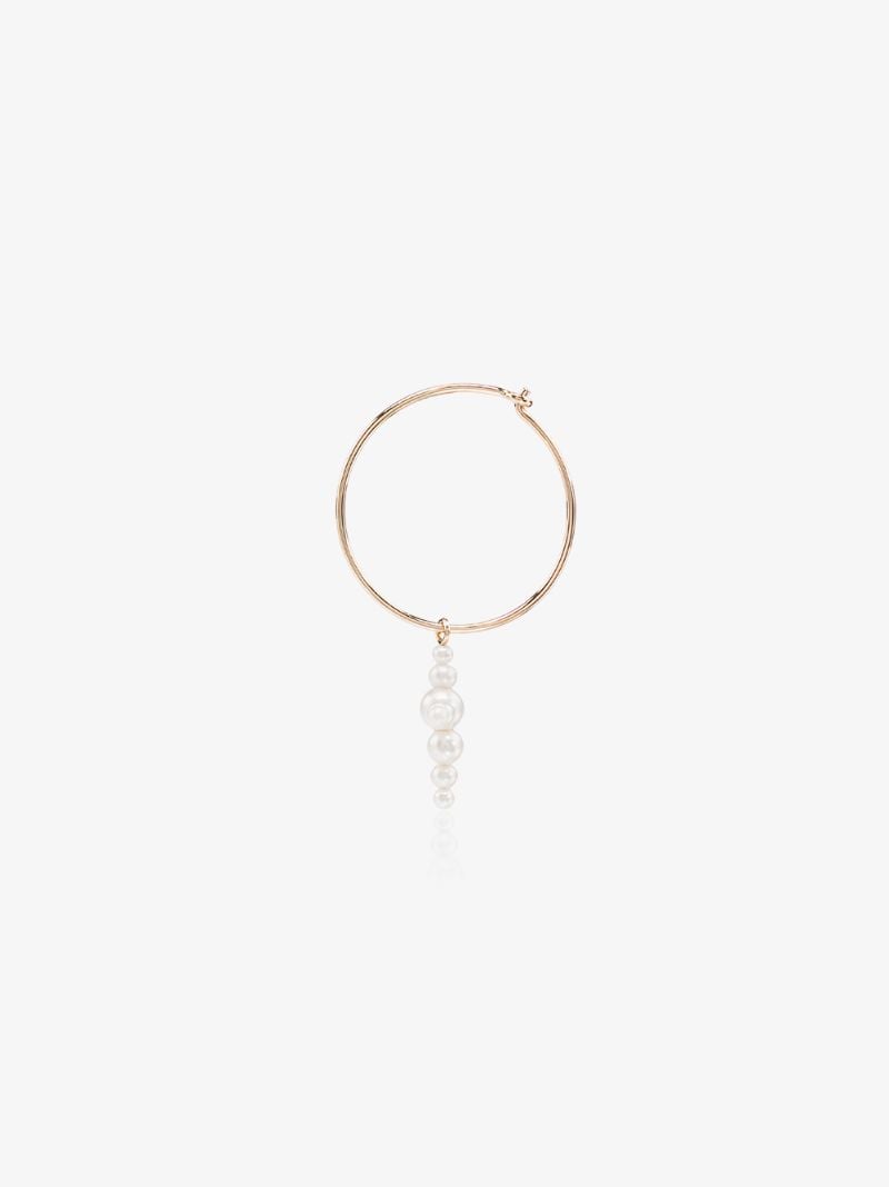 14k Gold Fellini Cross Hoop Earring