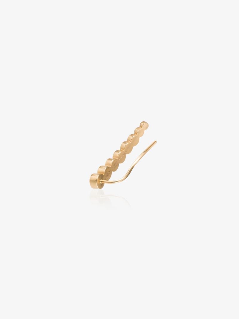 18k Yellow Gold Croissant De Lune Diamond Earring